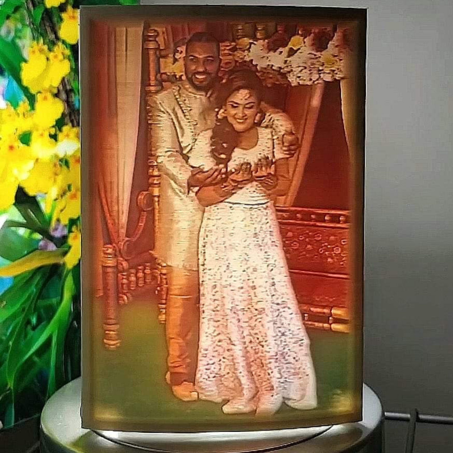 Lámpara fotográfica de litofanía impresa en 3D personalizada