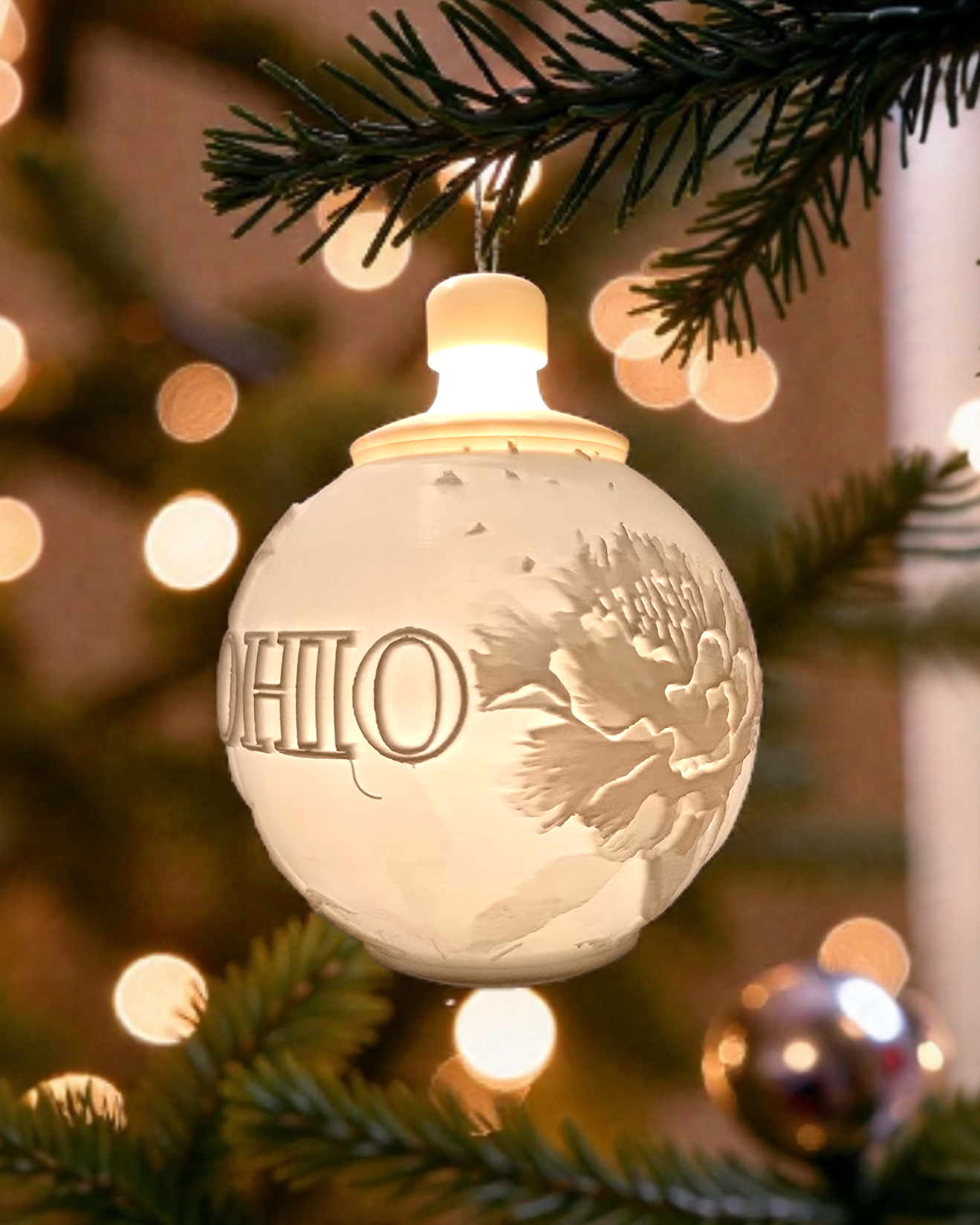 White House Gold Star Tree State Ornament - Choose Your State