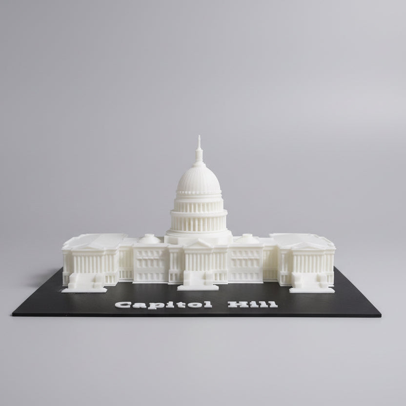 U.S Capitol Building Architectural Model | 3D Printed Landmark Decor