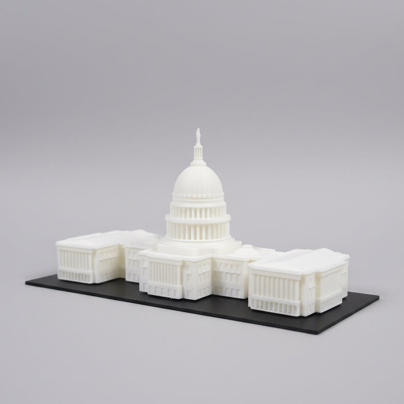 U.S Capitol Building Architectural Model | 3D Printed Landmark Decor