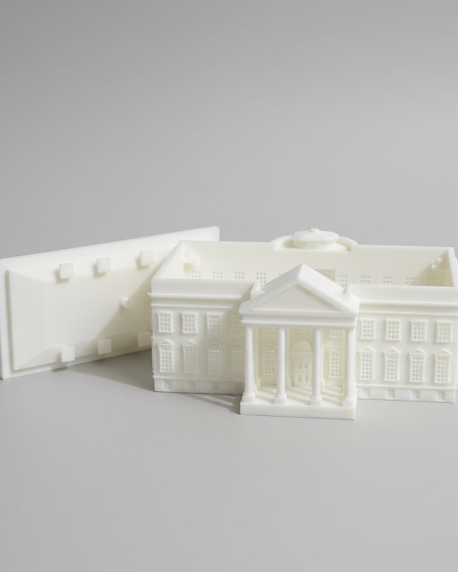 White House Architectural Model | 3D Printed Landmark Decor