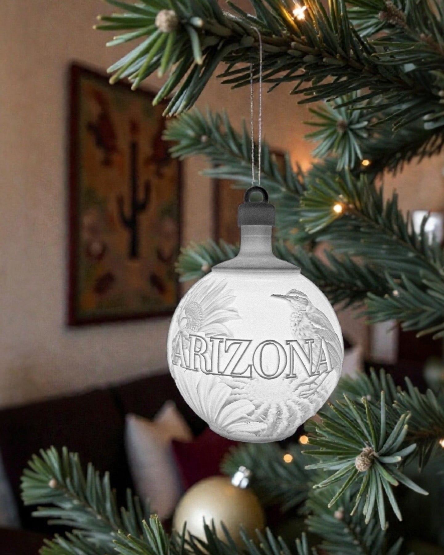 White House Gold Star Tree State Ornament - Choose Your State