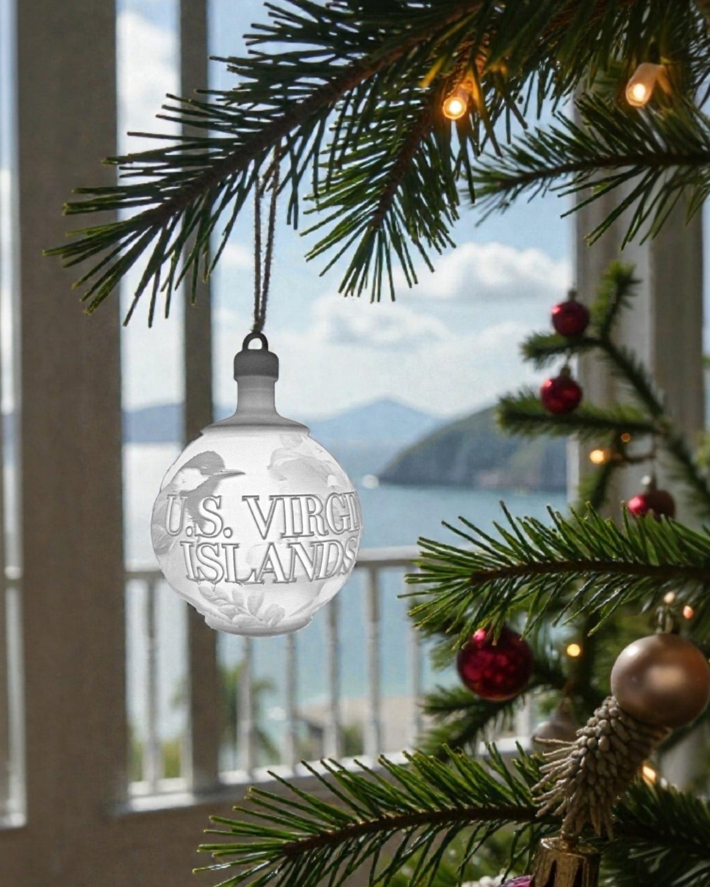 White House Gold Star Tree State Ornament - Choose Your State