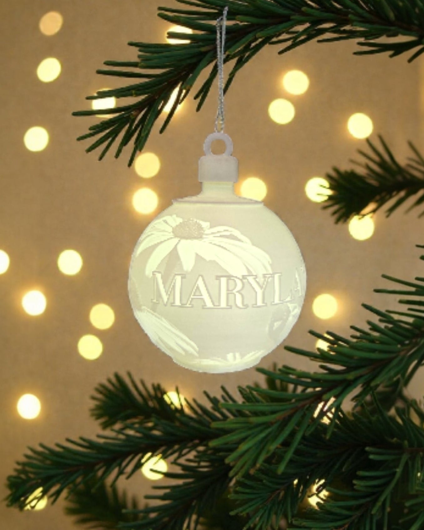 White House Gold Star Tree State Ornament - Choose Your State