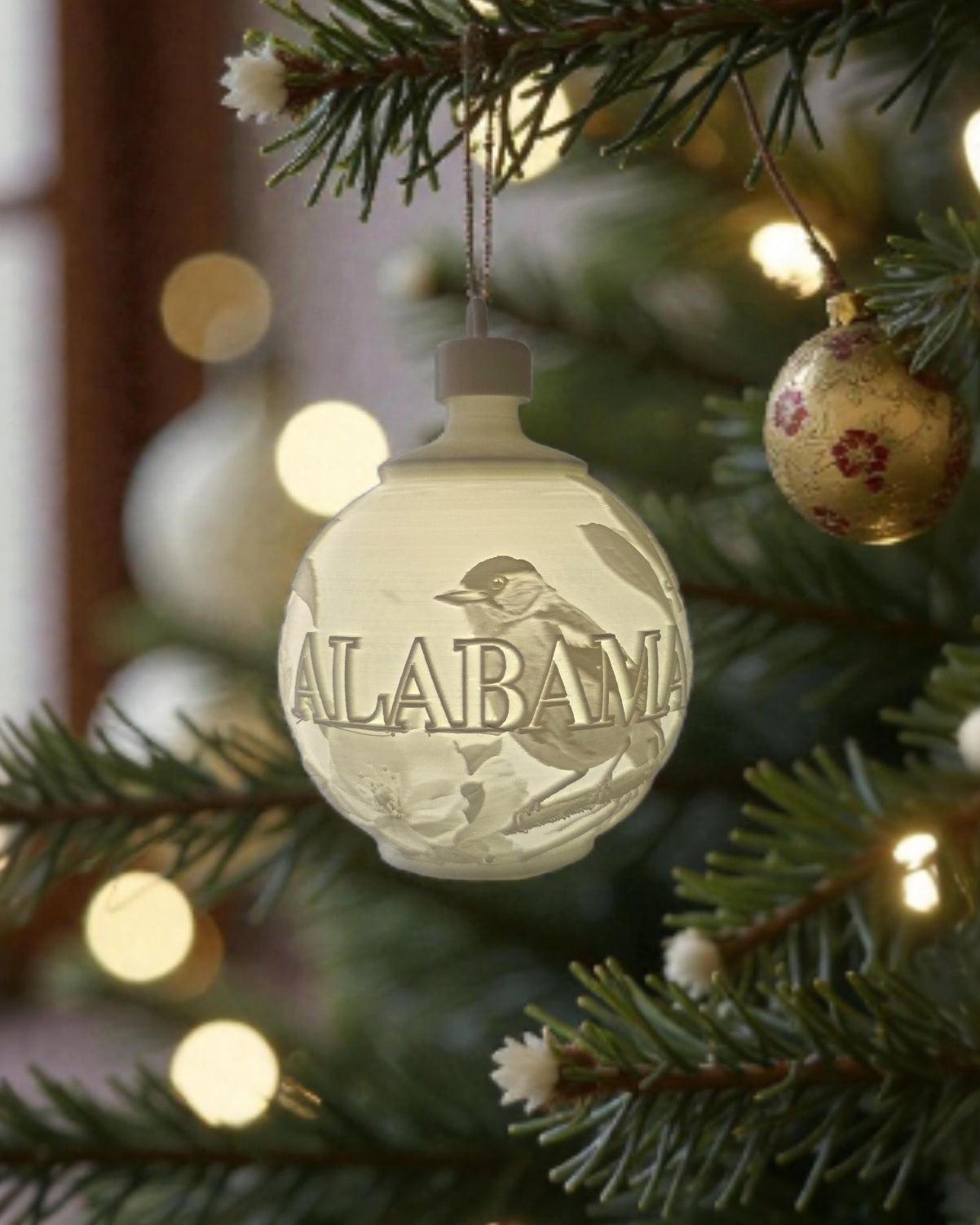 White House Gold Star Tree State Ornament - Choose Your State