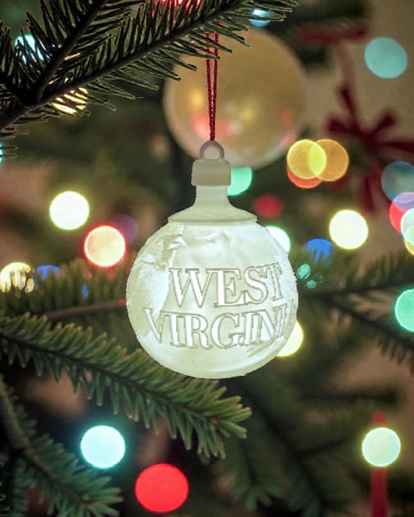 White House Gold Star Tree State Ornament - Choose Your State