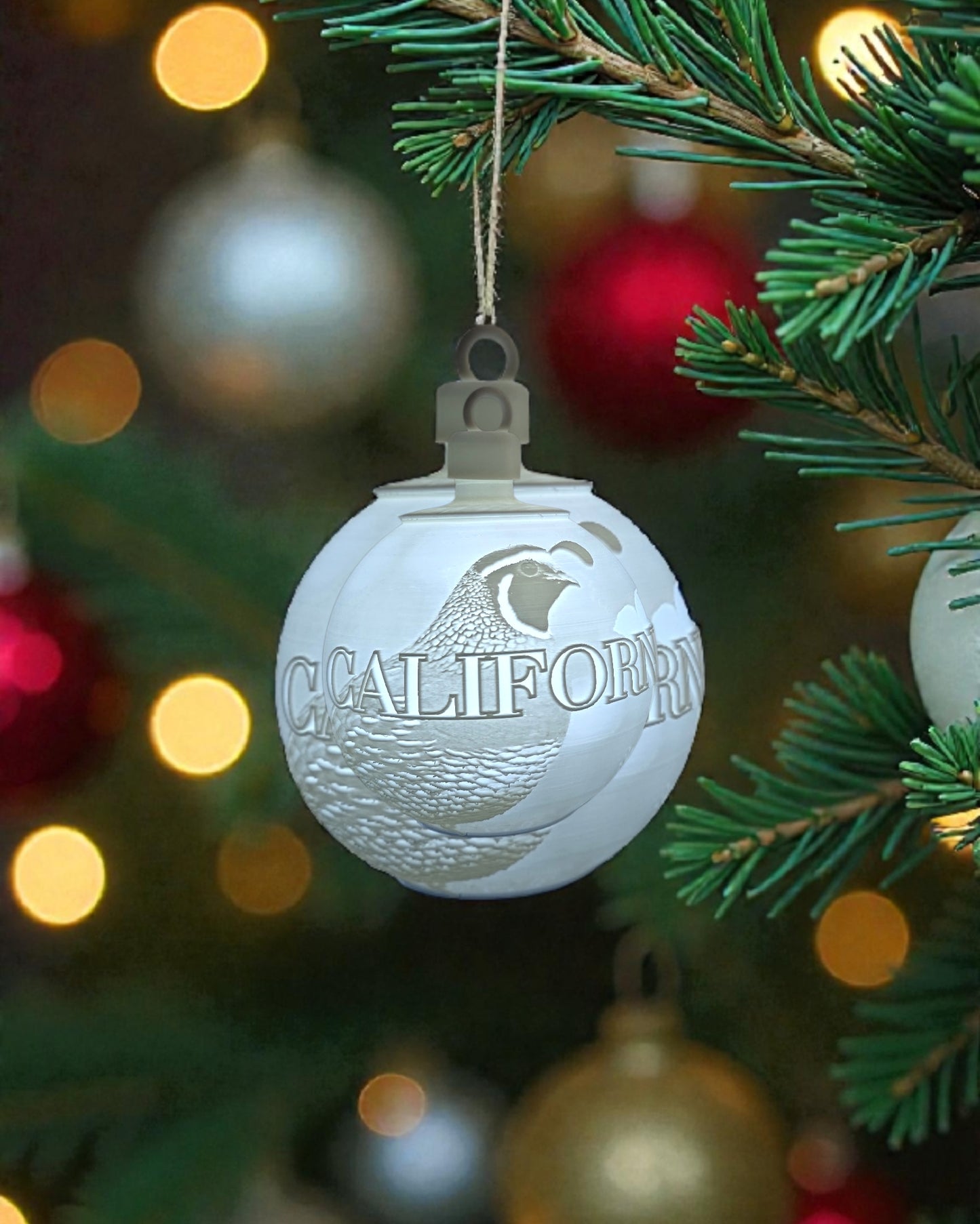 White House Gold Star Tree State Ornament - Choose Your State