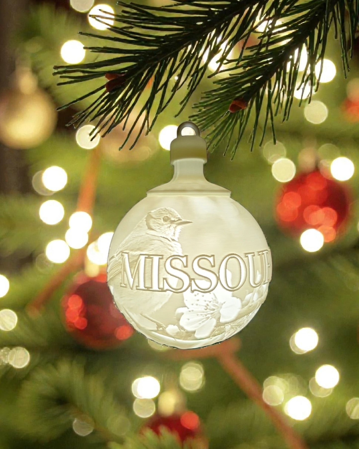 White House Gold Star Tree State Ornament - Choose Your State