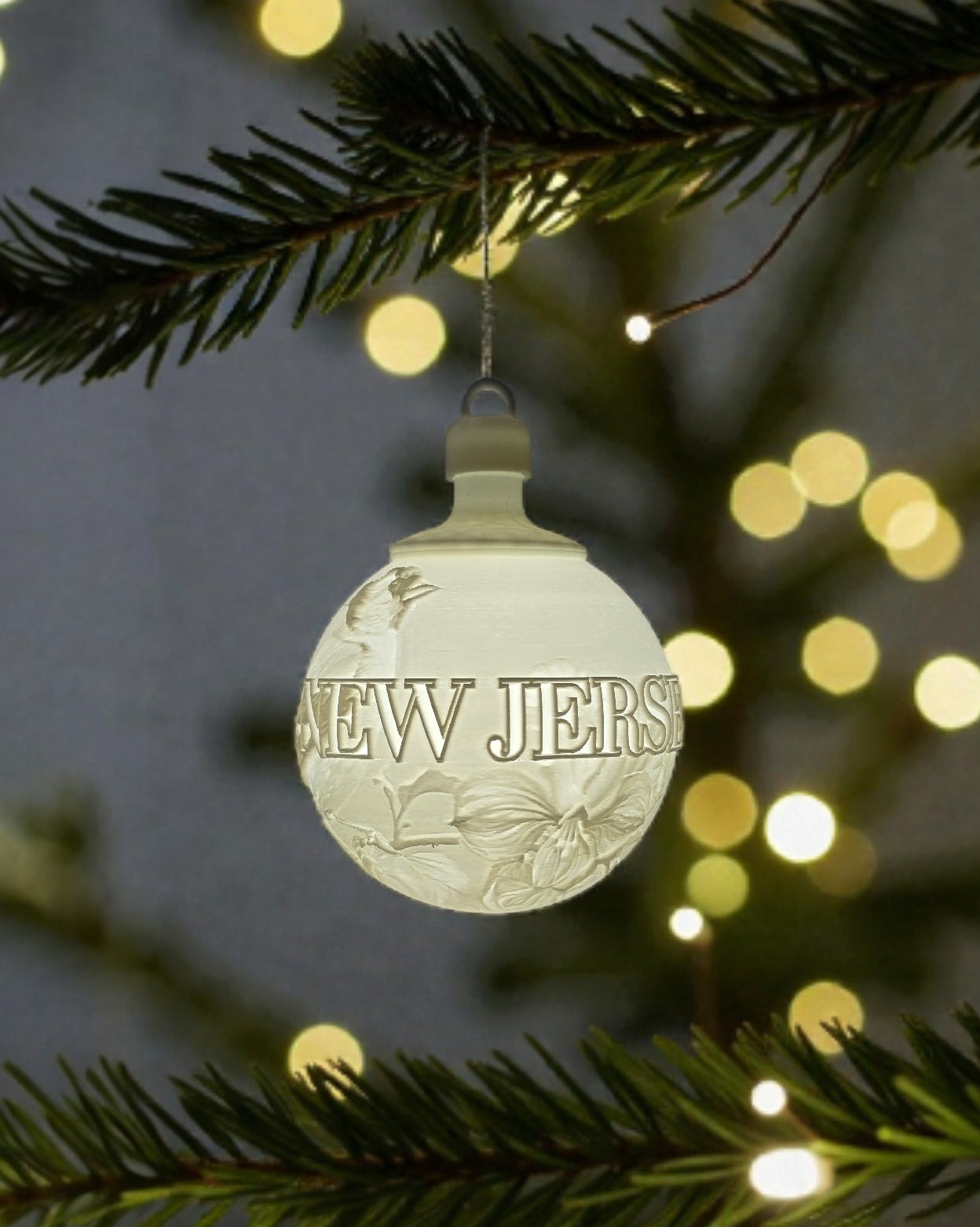 White House Gold Star Tree State Ornament - Choose Your State