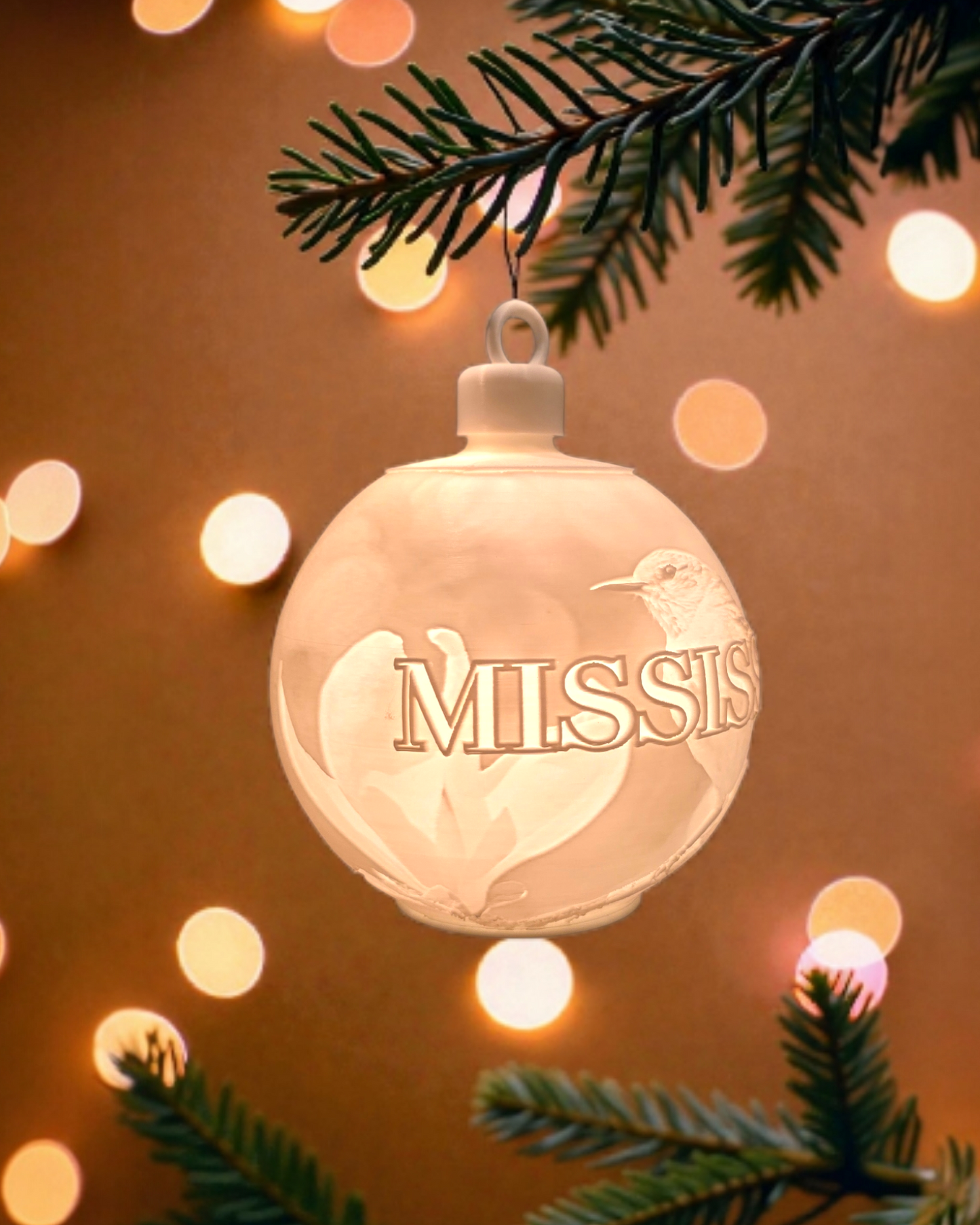 White House Gold Star Tree State Ornament - Choose Your State