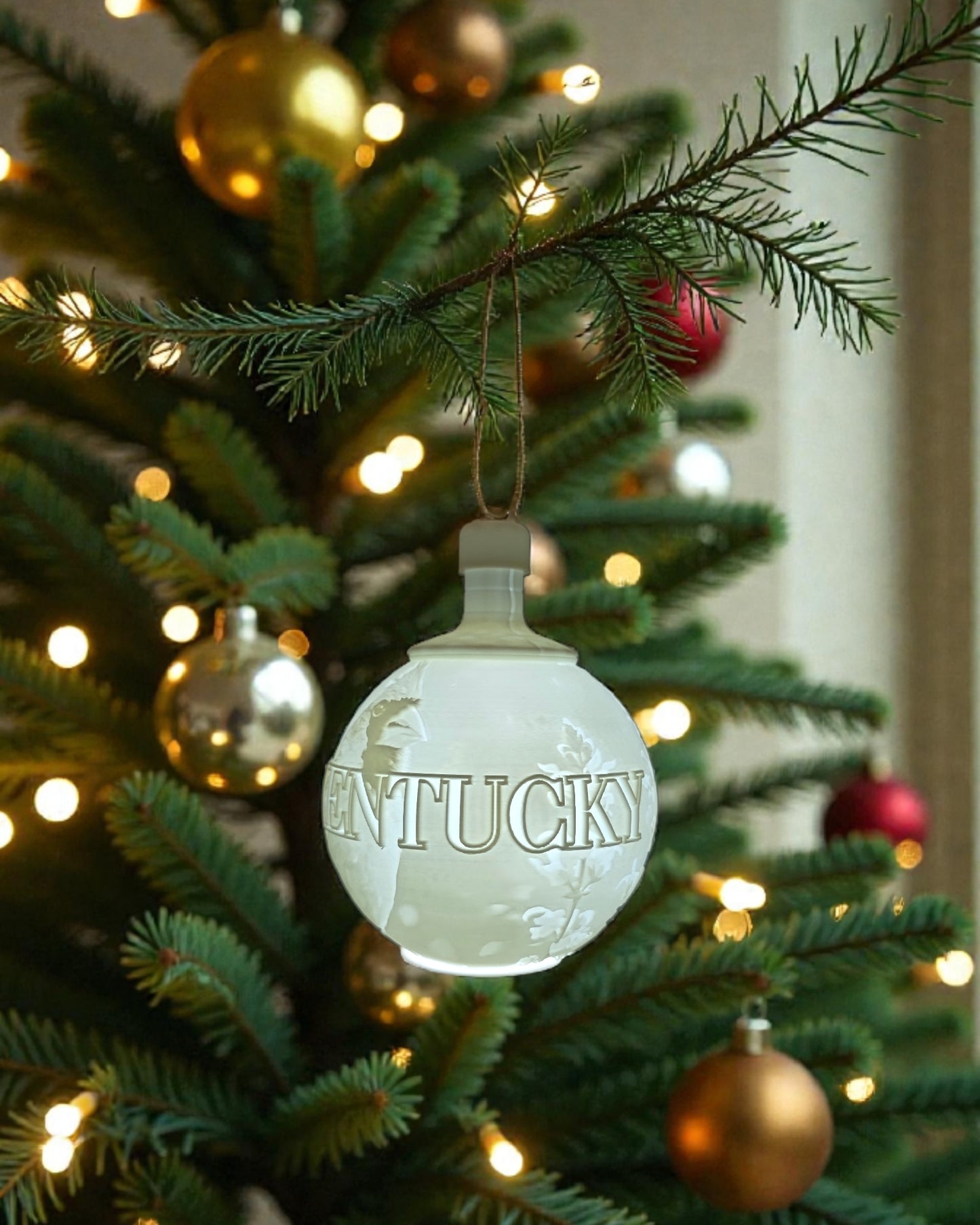 White House Gold Star Tree State Ornament - Choose Your State